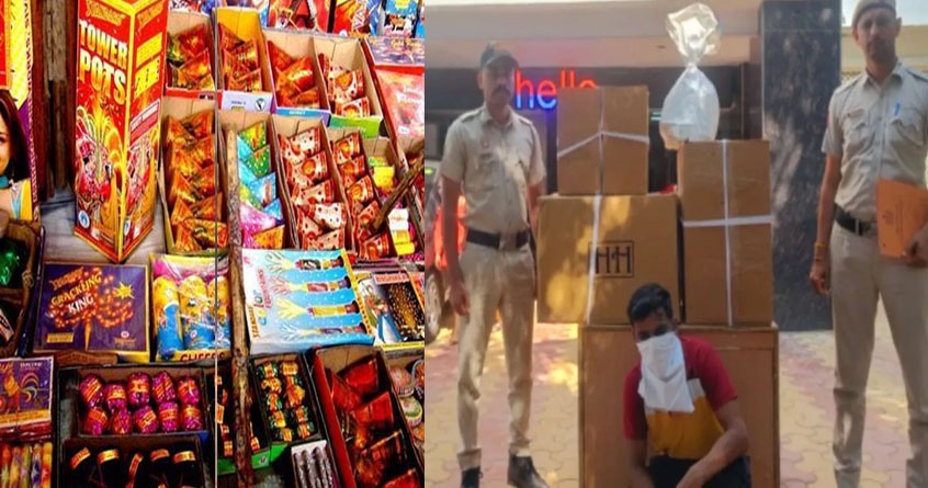 1300 kg of illegal firecrackers seized in delhi 3 arrested