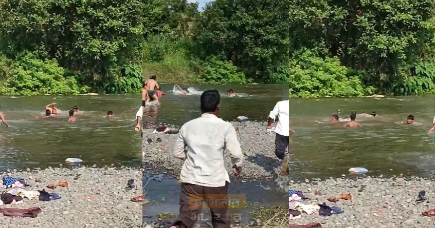 Six devotees stuck in river during Navdurga immersion