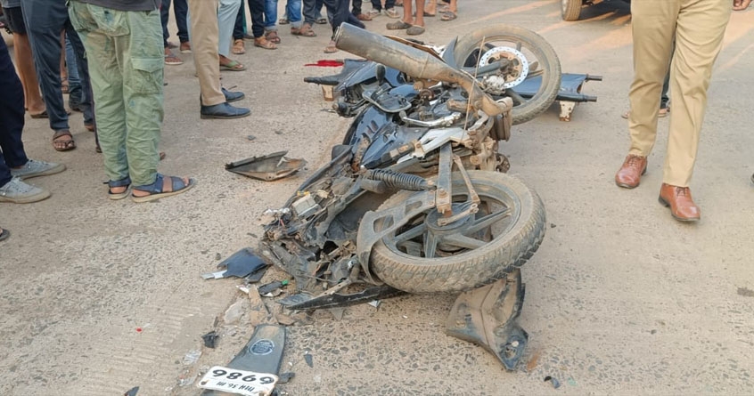 speeding sand truck hit a bike rider 