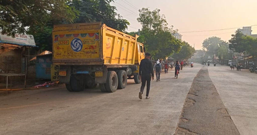 speeding sand truck hit a bike rider 