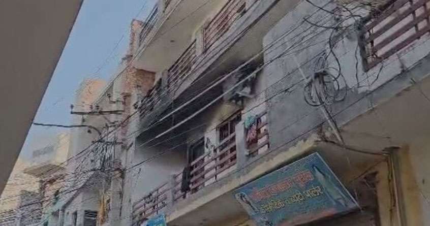 four people died in a fire in gurugram