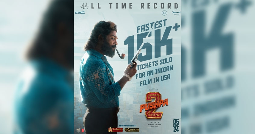 pushpa 2 the rule made record by selling more than 15 thousand tickets in america