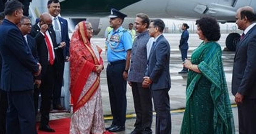 bangladesh prime minister sheikh hasina arrived in india on a two day state visit